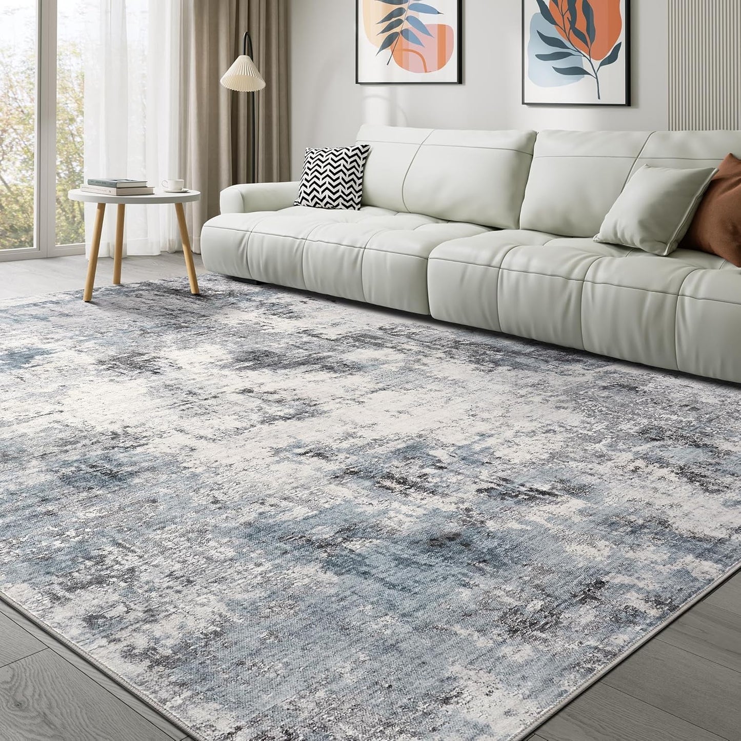 Washable Rug 9x12 Area Rugs for Living Room and Bedroom Decor