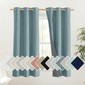 100% Blackout Linen Curtains Skylark Blue - Energy Saving Window
