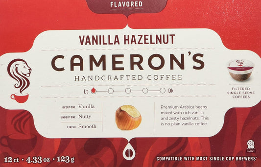 Cameron's Vanilla Hazelnut Coffee Pods - 24-Pack
