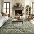 Area Rugs 9x12 for Living Room Bedroom - Machine Washable Light Sage
