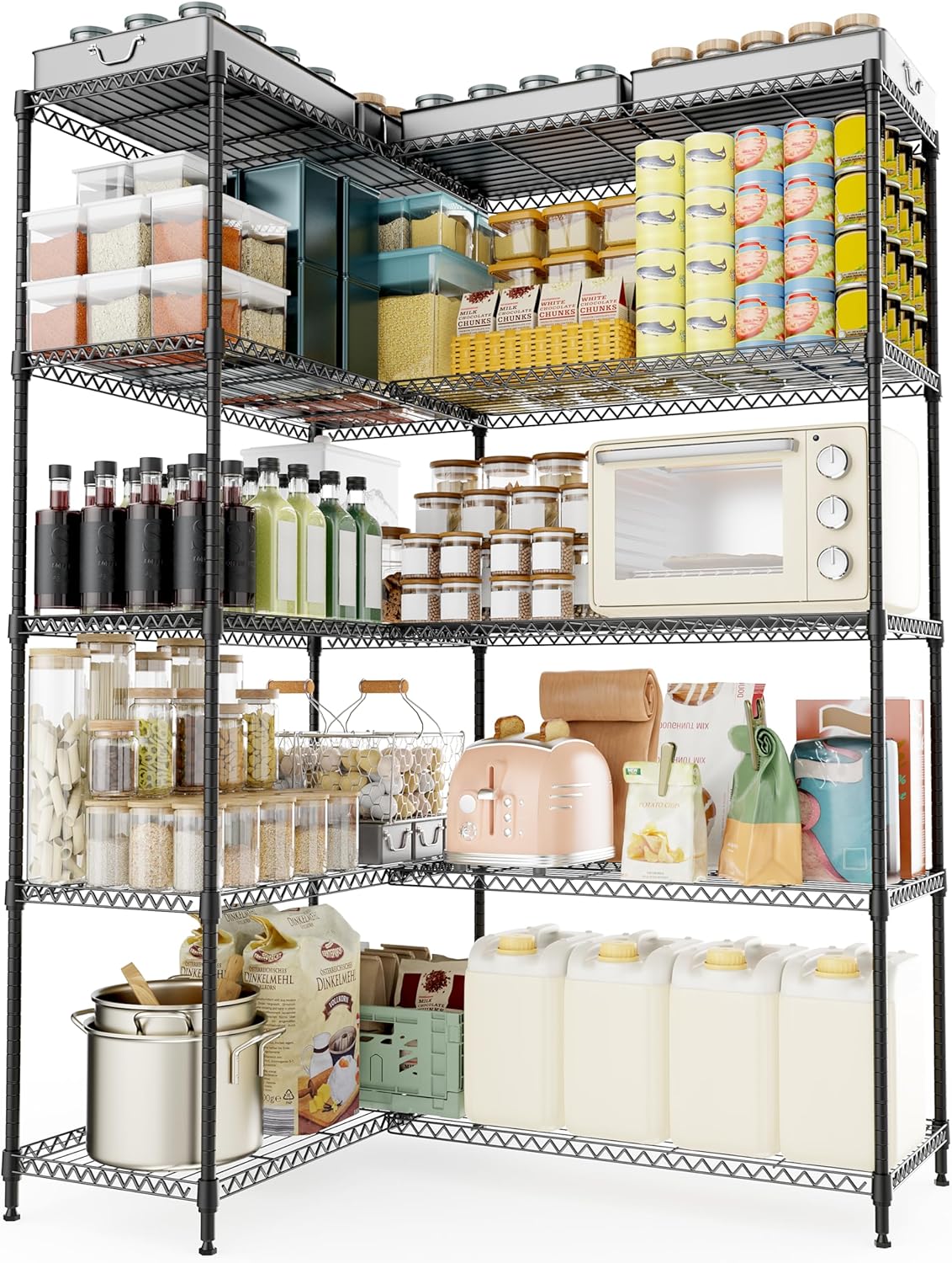 5 Tiers Storage Shelves for Heavy Duty Adjustable Metal Units