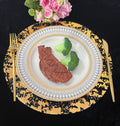 Disposable Black and Gold Placemats Set of 100 - Metallic 13 in