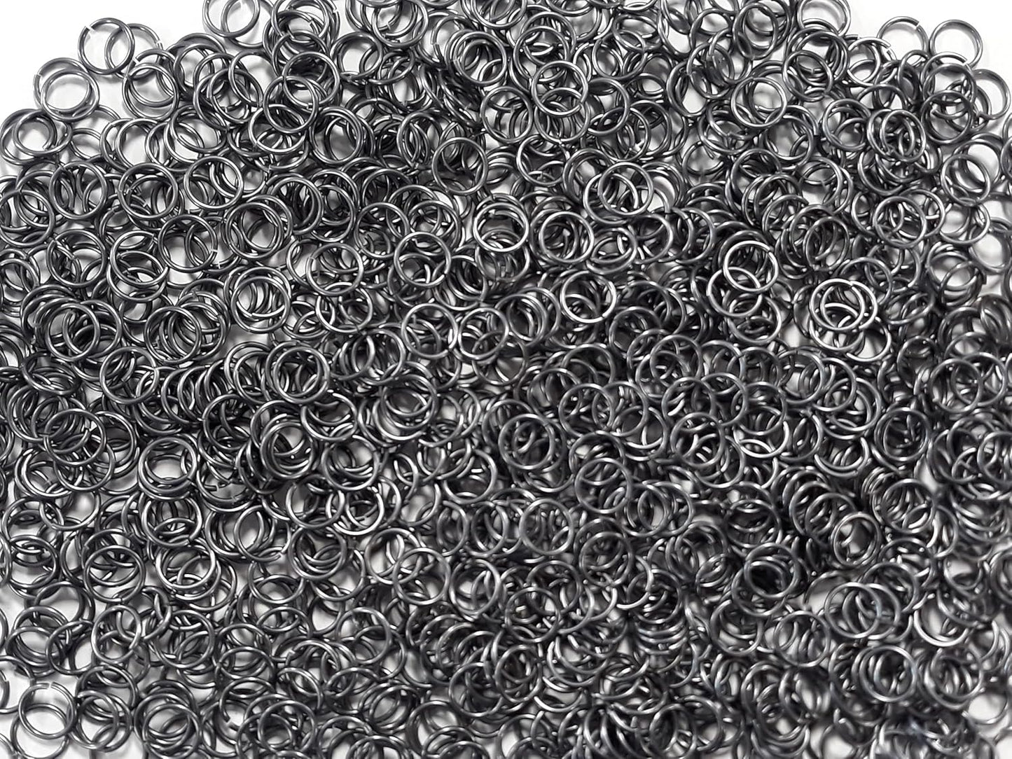 Chainmail Jump Rings 1/2 Pound Stormy Gray Anodized Aluminum