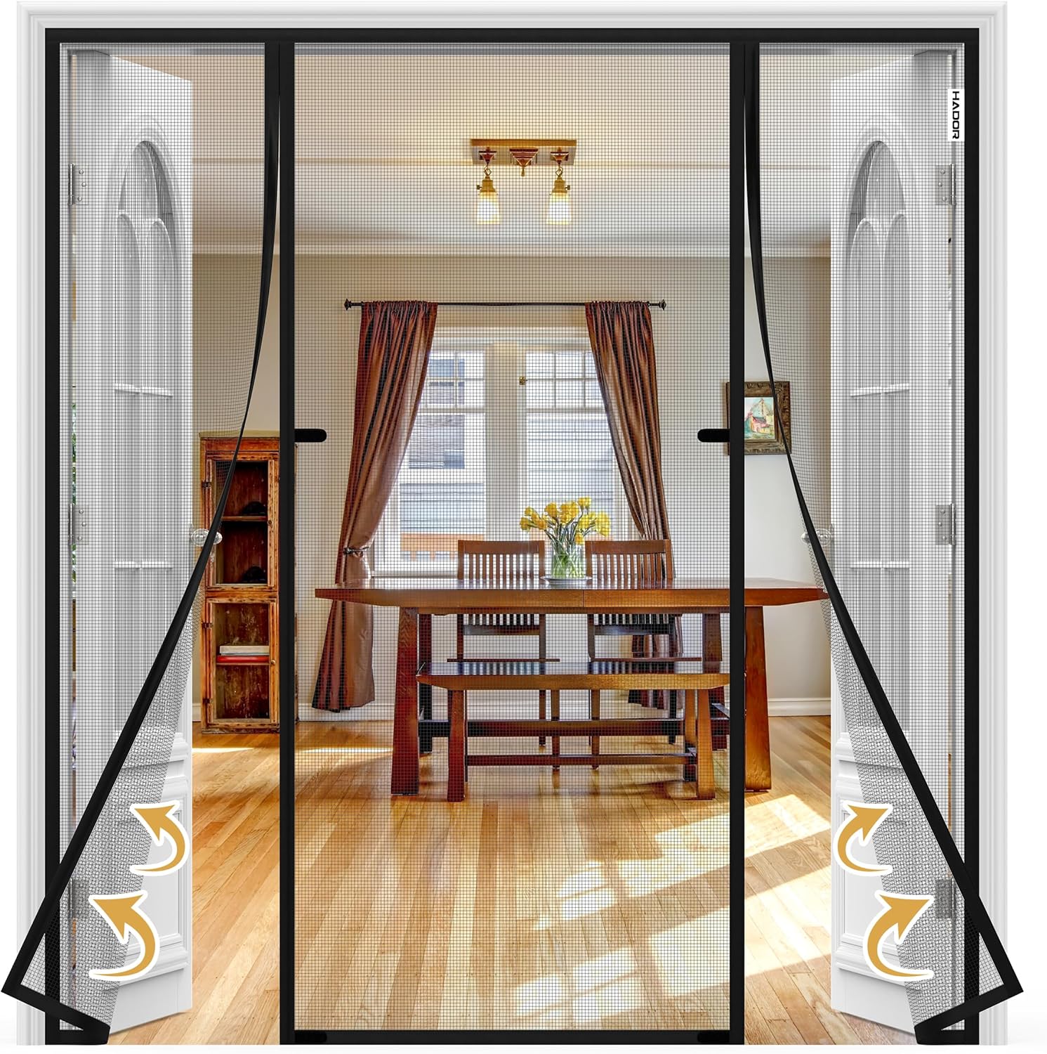 Magnetic Screen Door for 60in X 96in Doors - Heavy Duty Mesh