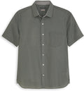 Van Heusen Men's Wrinkle Free Short Sleeve Button Down Check Shirt fit