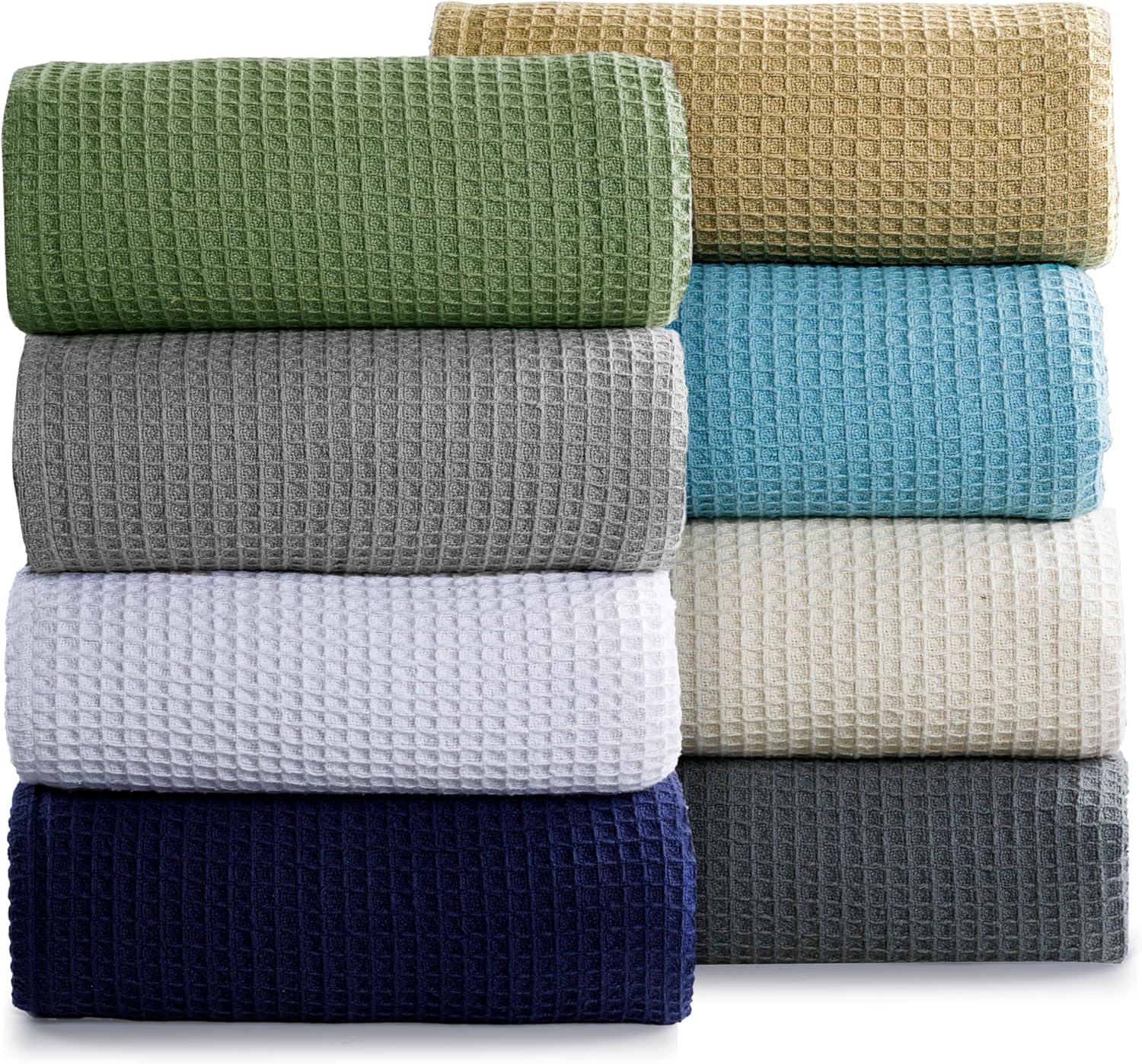 100% Cotton King Size Waffle Weave Blanket for All Seasons