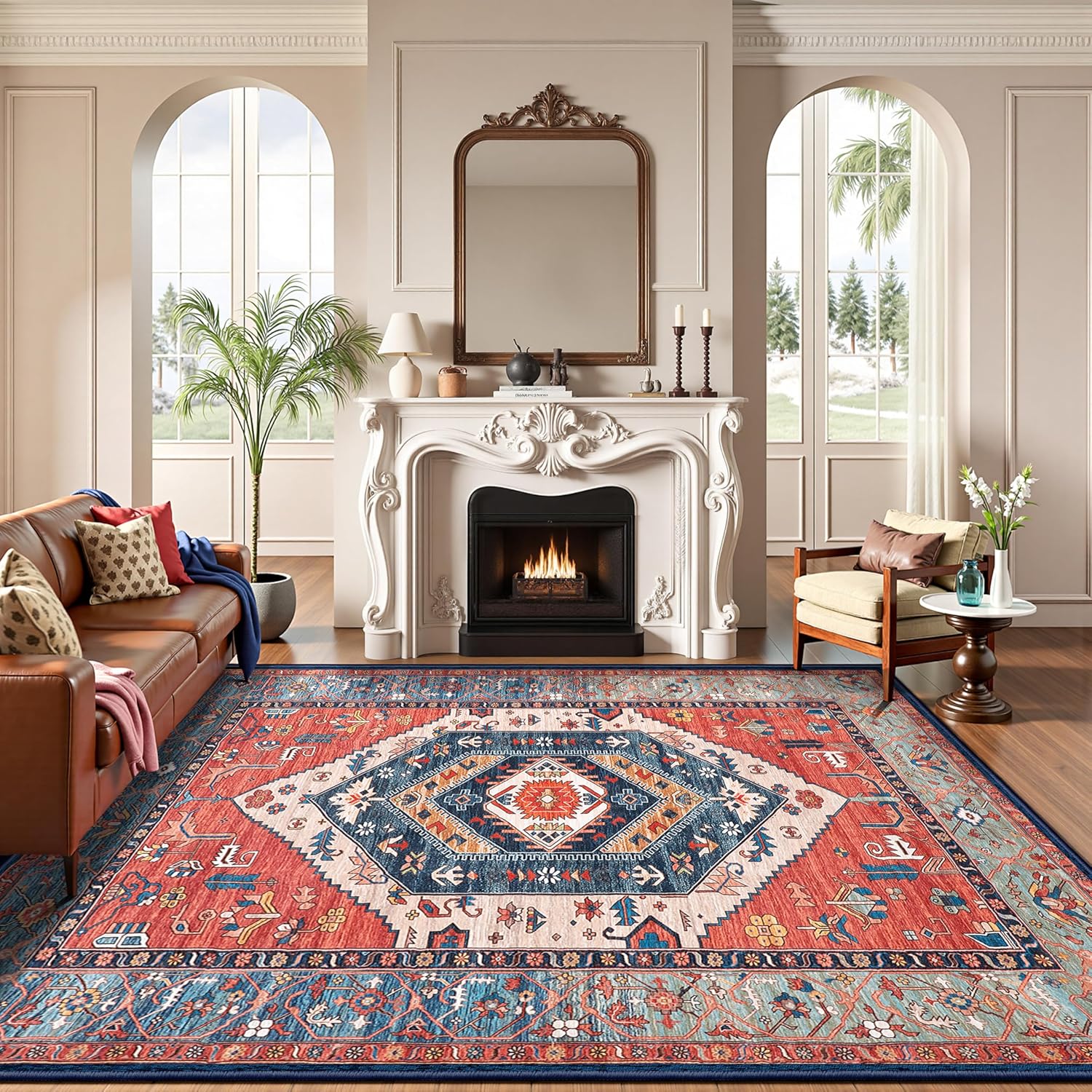 SERISSA Washable Rugs 8x10 Area Rugs for Stylish Home Decor