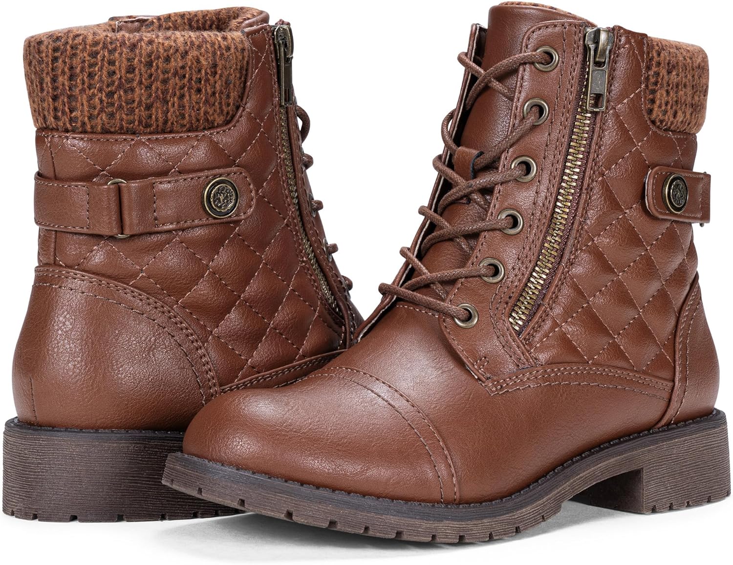 Vepose Women's Combat Ankle Boots for Stylish Comfort