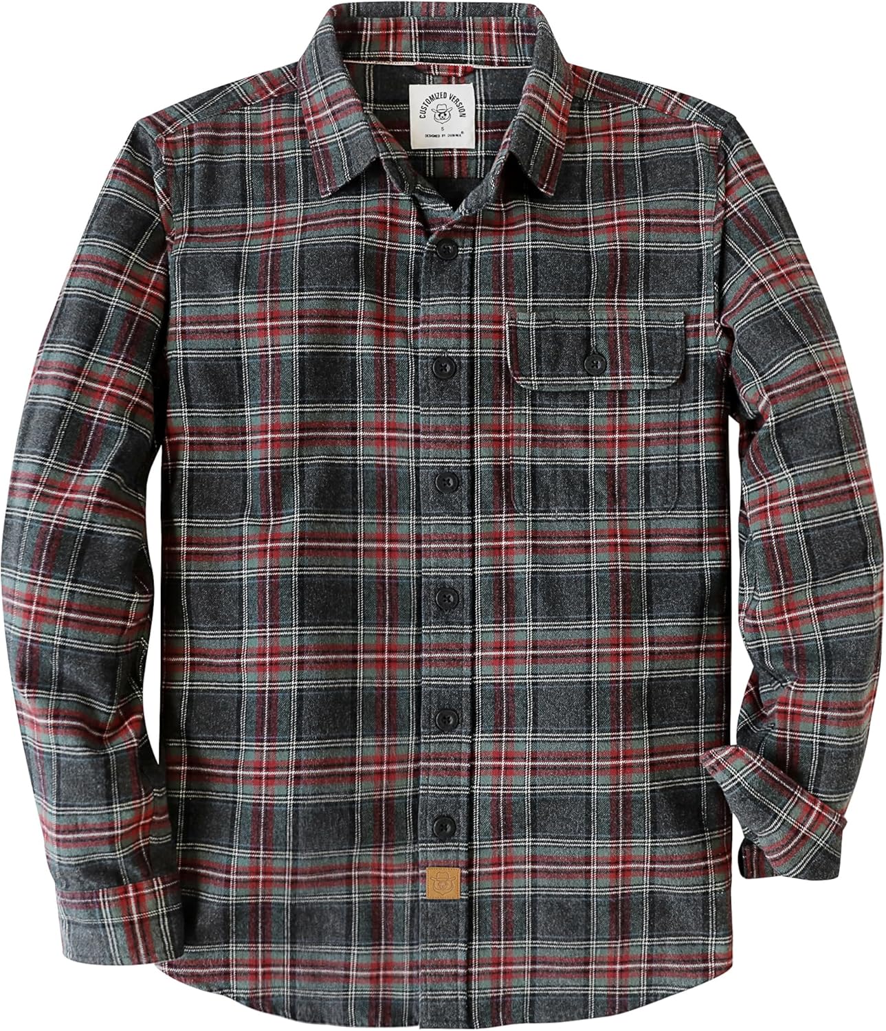 Dubinik Mens Flannel Shirts Long Sleeve Soft Cotton Casual Wear