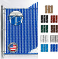 Wave Slat Royal Blue Single Wall Bottom Locking Privacy Slat - 5 ft