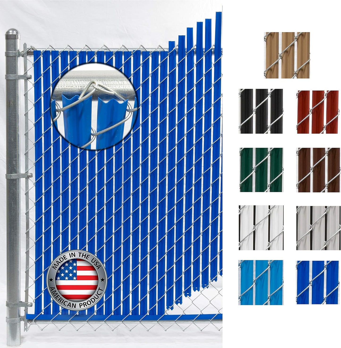 Wave Slat Royal Blue Privacy Slat for Chain Link Fences