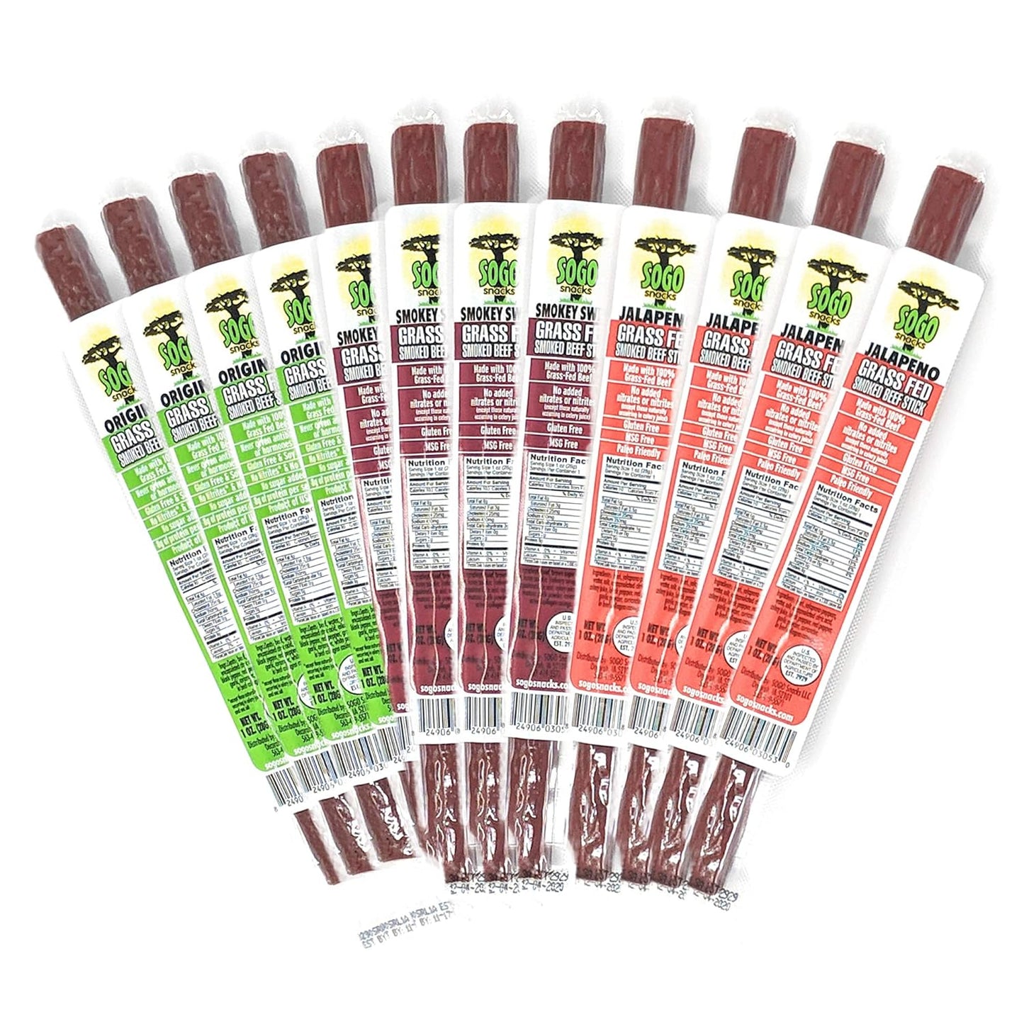 100% Grass-fed Beef Sticks - Keto, Paleo, Non-GMO Snacks