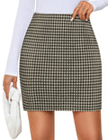 Stylish High Waist A Line Plaid Mini Skirt for Women