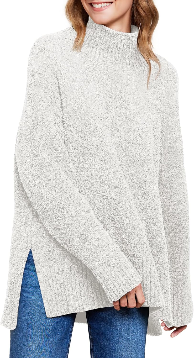 Oversized Turtleneck Pullover Sweater for Women - Cozy Style