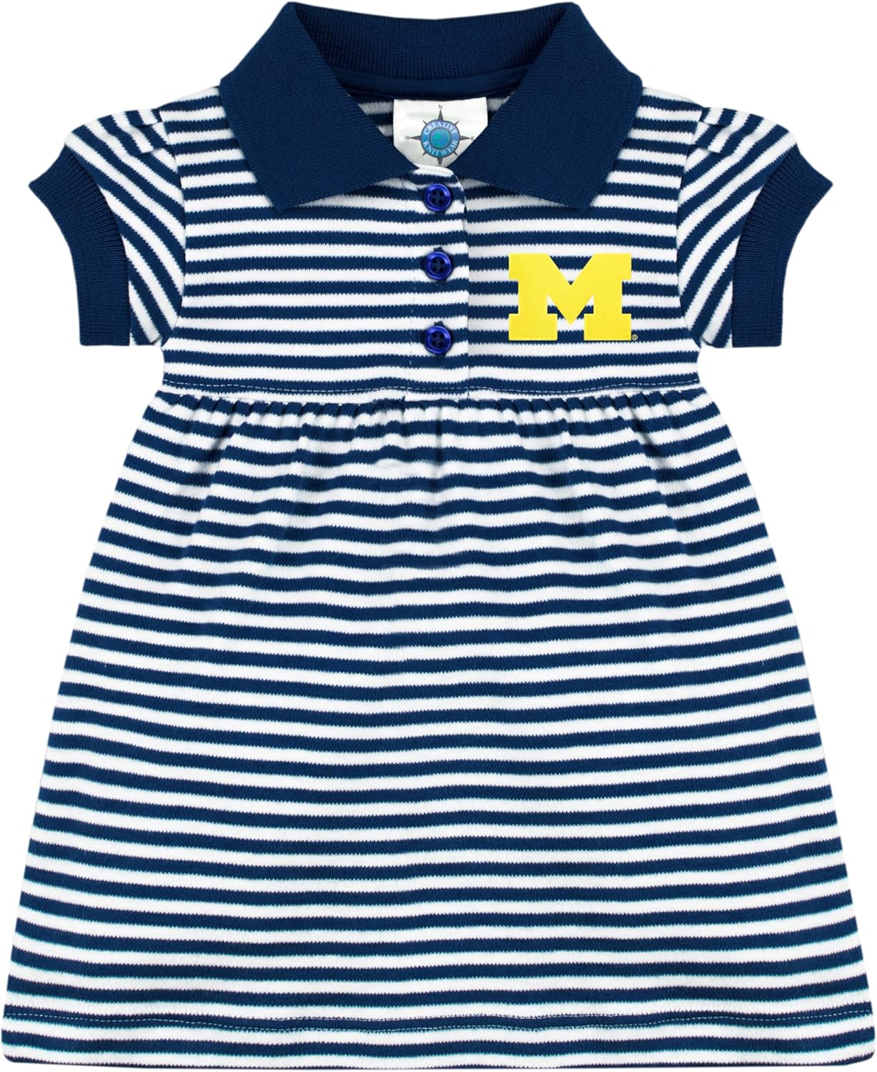 Creative Knitwear College Baby Polo Dress with Bloomer for Girls