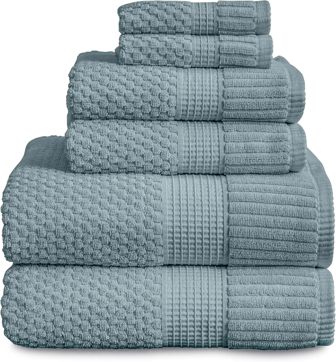 NY Loft 100% Cotton Towel Set 6 Piece for Ultimate Comfort