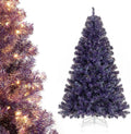 COSTWAY 6 FT Pre-lit Christmas Tree - Lush 688 Branch Tips, 250 Warm