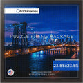 ArtToFrames 23.85x23.85 INCH Brown Frame for 1000 Piece Puzzles