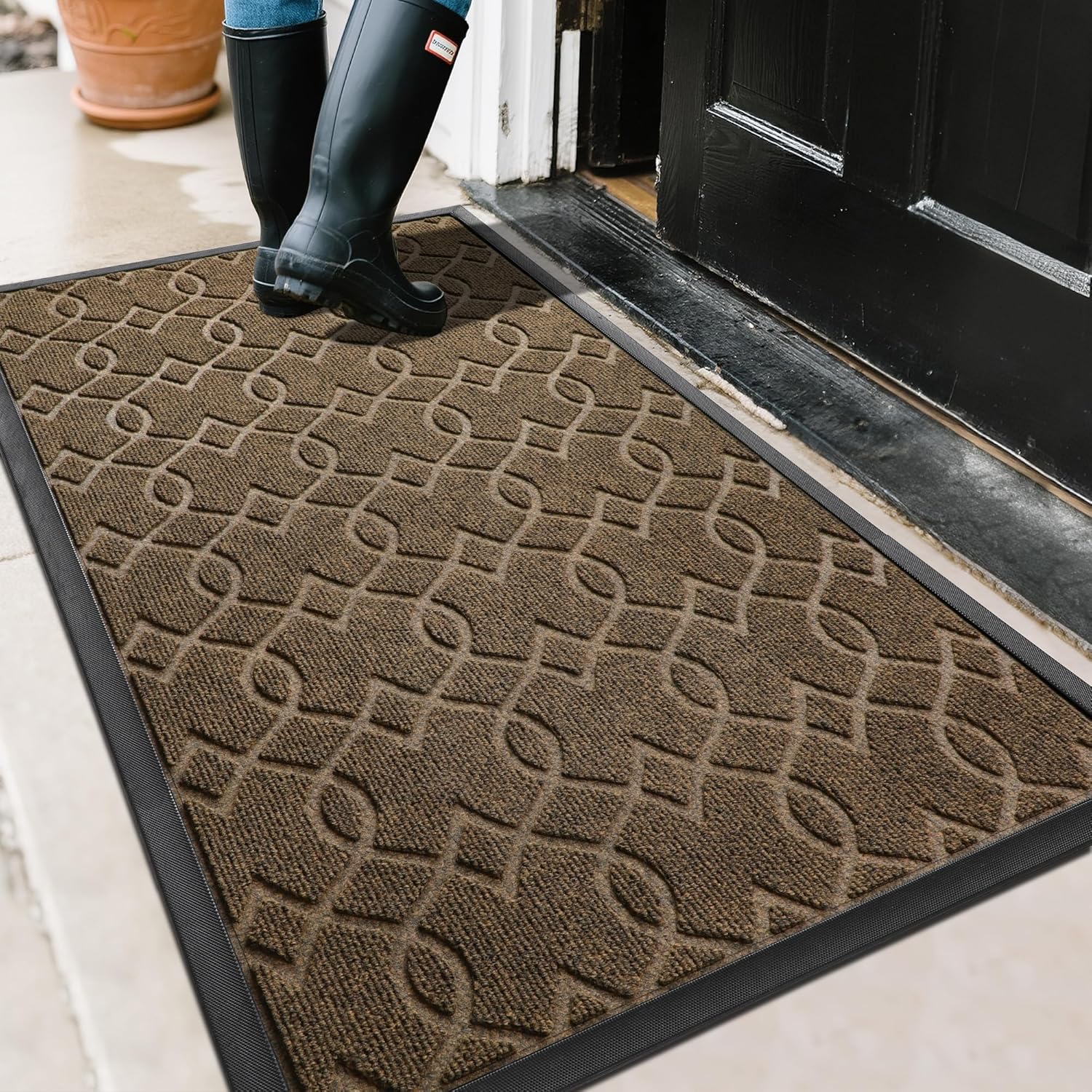 Yimobra Large Door Mat 47x32 for All-Season Outdoor Use