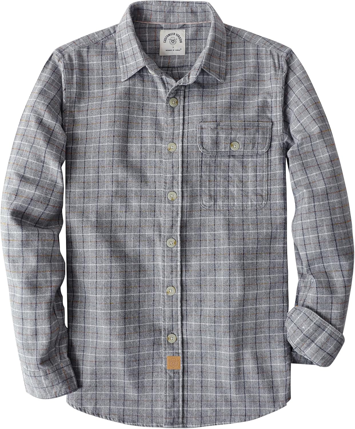 Dubinik Mens Flannel Shirts Long Sleeve Soft Cotton Casual Wear
