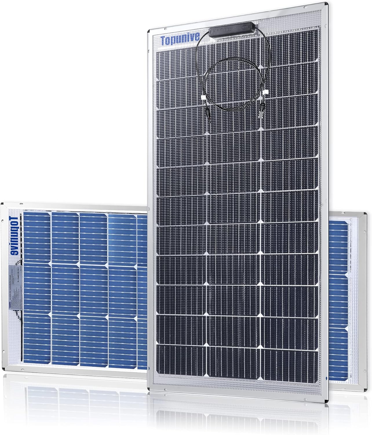 Bifacial 100W 12V Solar Panel for Marine RV Trailer Boat Cabin