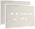 Farmhouse Linen Cork Bulletin Board 30in x 20in - 2-Pack