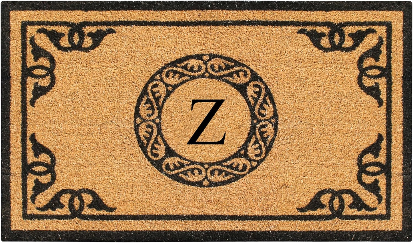 A1 Home Collections Natural Coir Monogrammed Doormat