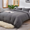 AveLom Seersucker King Comforter Set - Lightweight All-Season Comfort