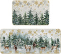 Artoid Mode Christmas Kitchen Mats Set of 2 for Winter Decor