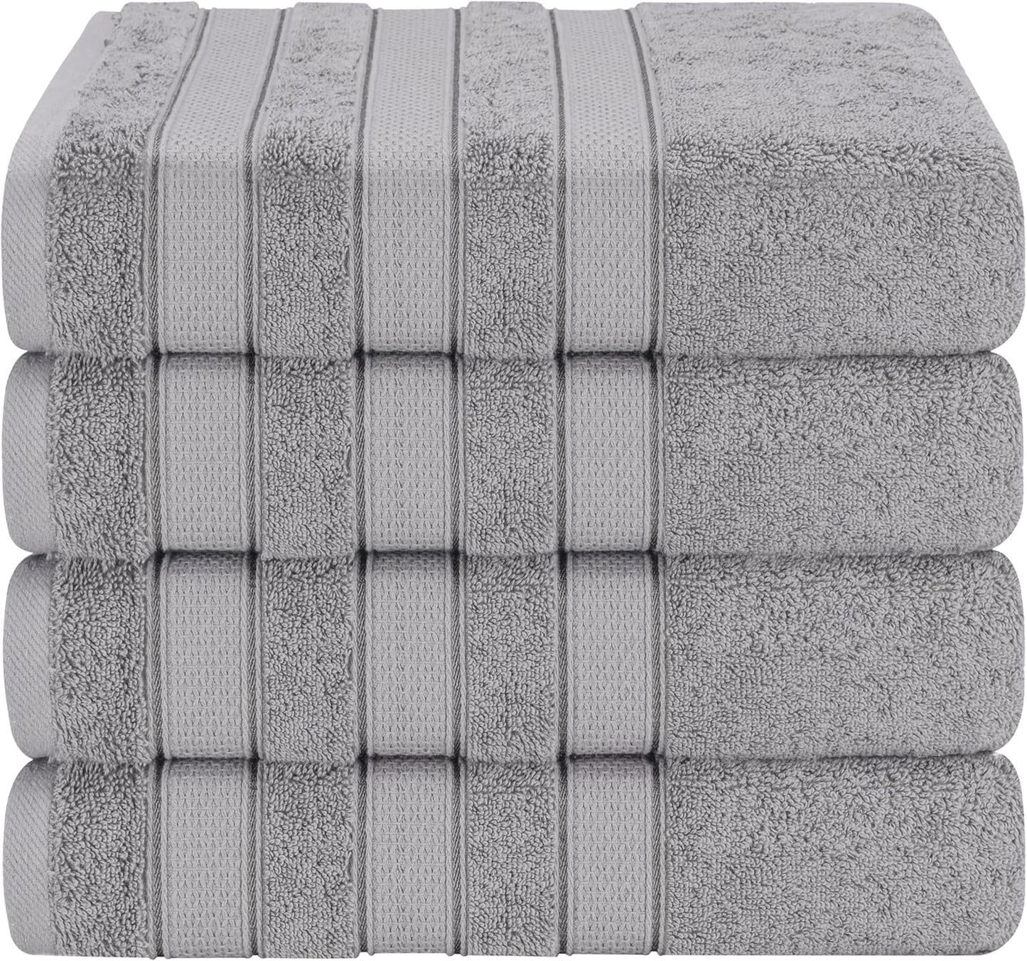 100% Cotton Turkish Bath Towels Set - Soft Absorbent 600 GSM