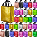 100-Pack Medium Reusable Gift Bags with Handles - 10 Color Variety