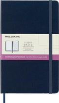 Moleskine Notebook Ruled-Plain Large Hard Cover - Dual Layout
