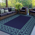 GENIMO Outdoor Rug Waterproof 6ftx9ft - Foldable Reversible Patio Mat