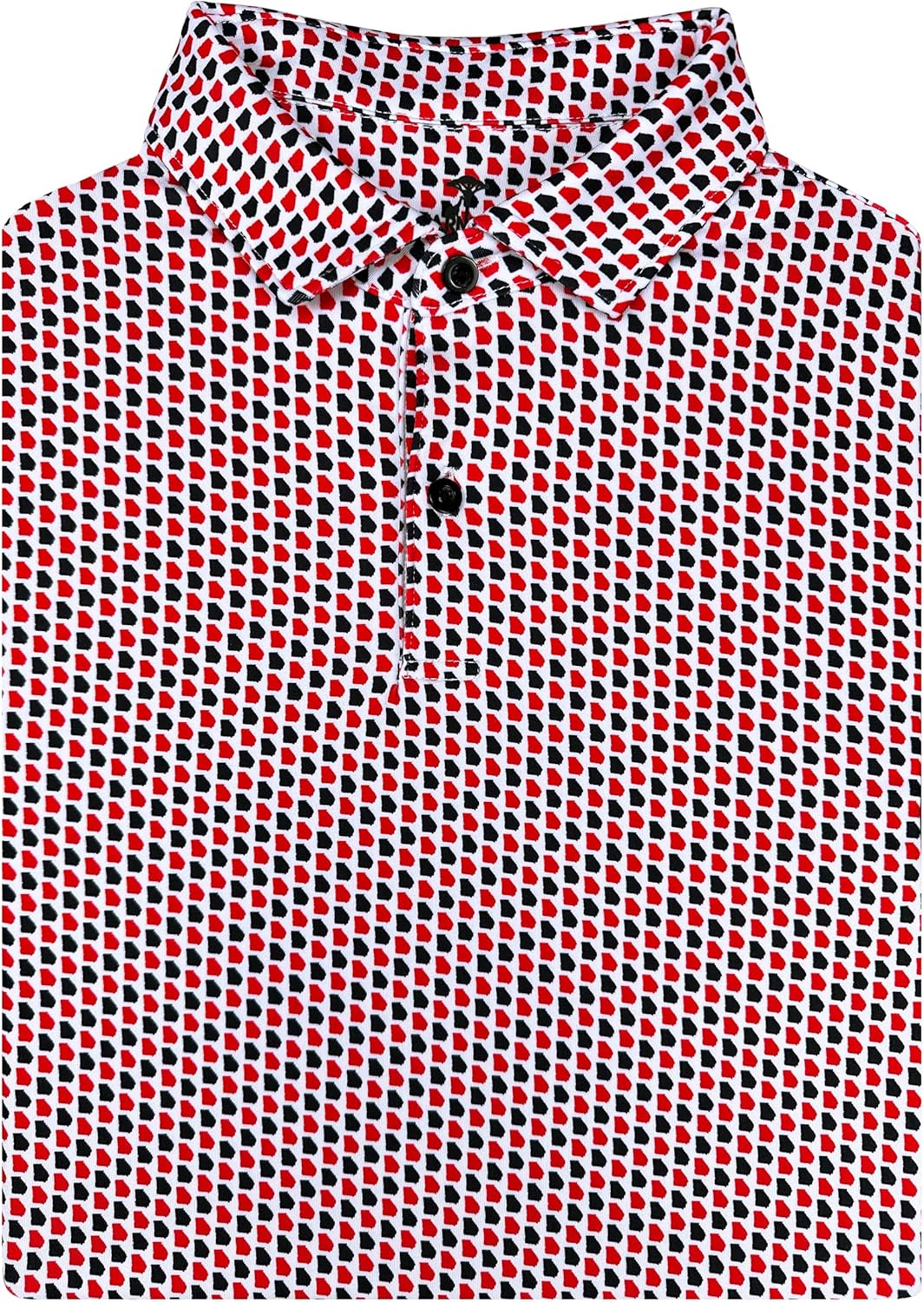 State Print Golf Shirt for Men - Moisture Wicking Performance Polo