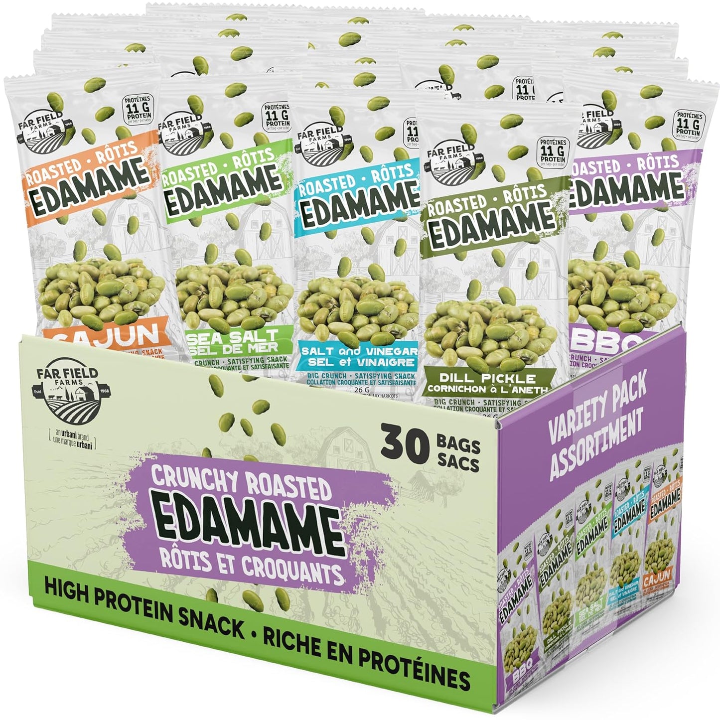 Crunchy Edamame Beans Variety Pack - Healthy Snack Option