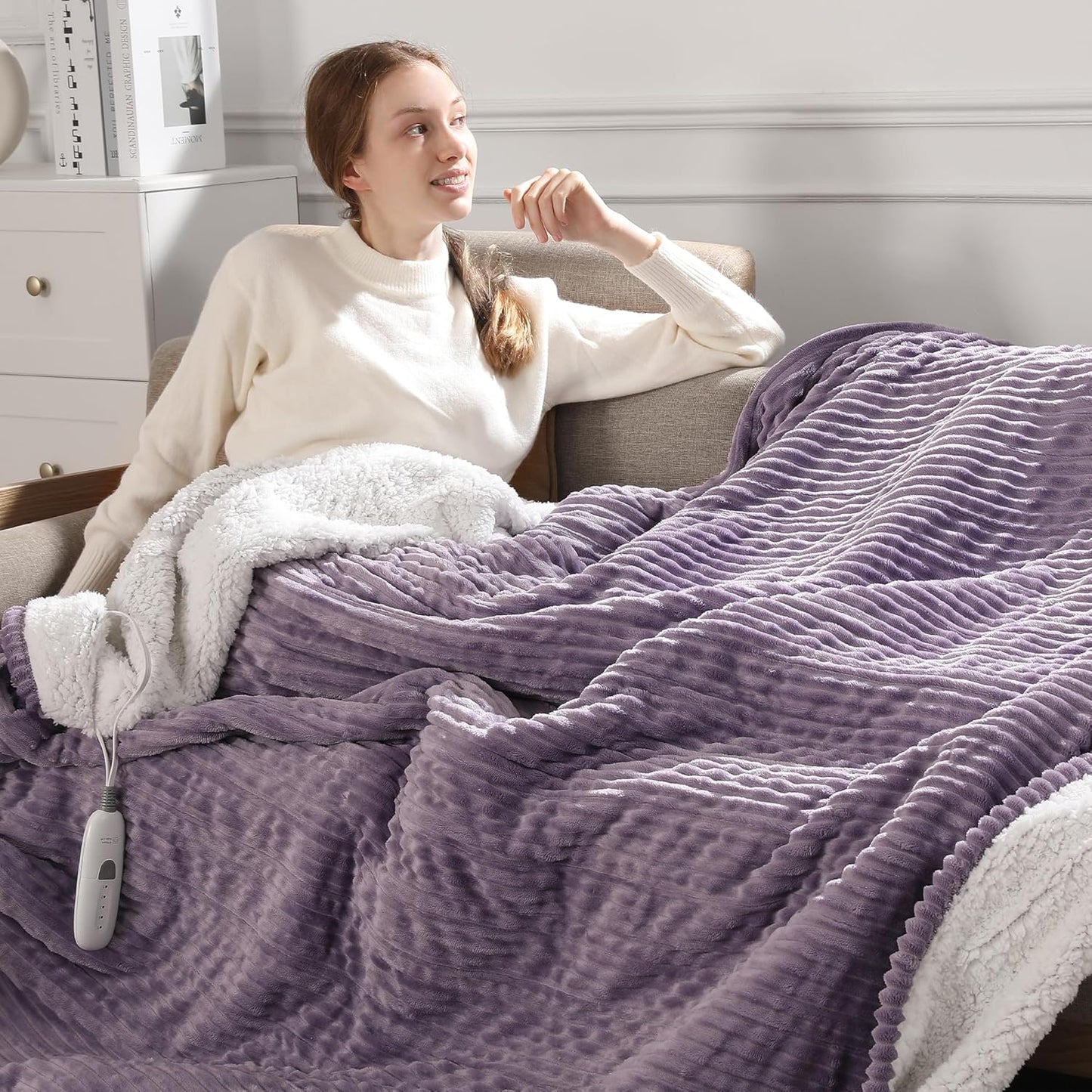 Electric Blanket Full Size with 5 Heat Settings for Cozy Nights