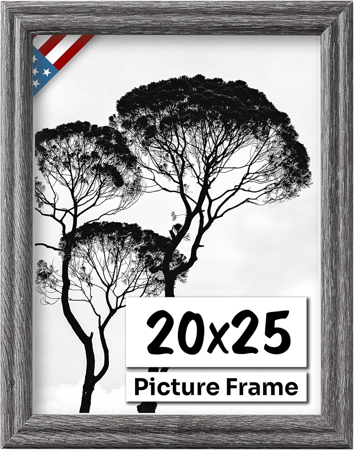 Barnwood Gray 20x25 Picture Frame - Handmade Solid Wood Frame