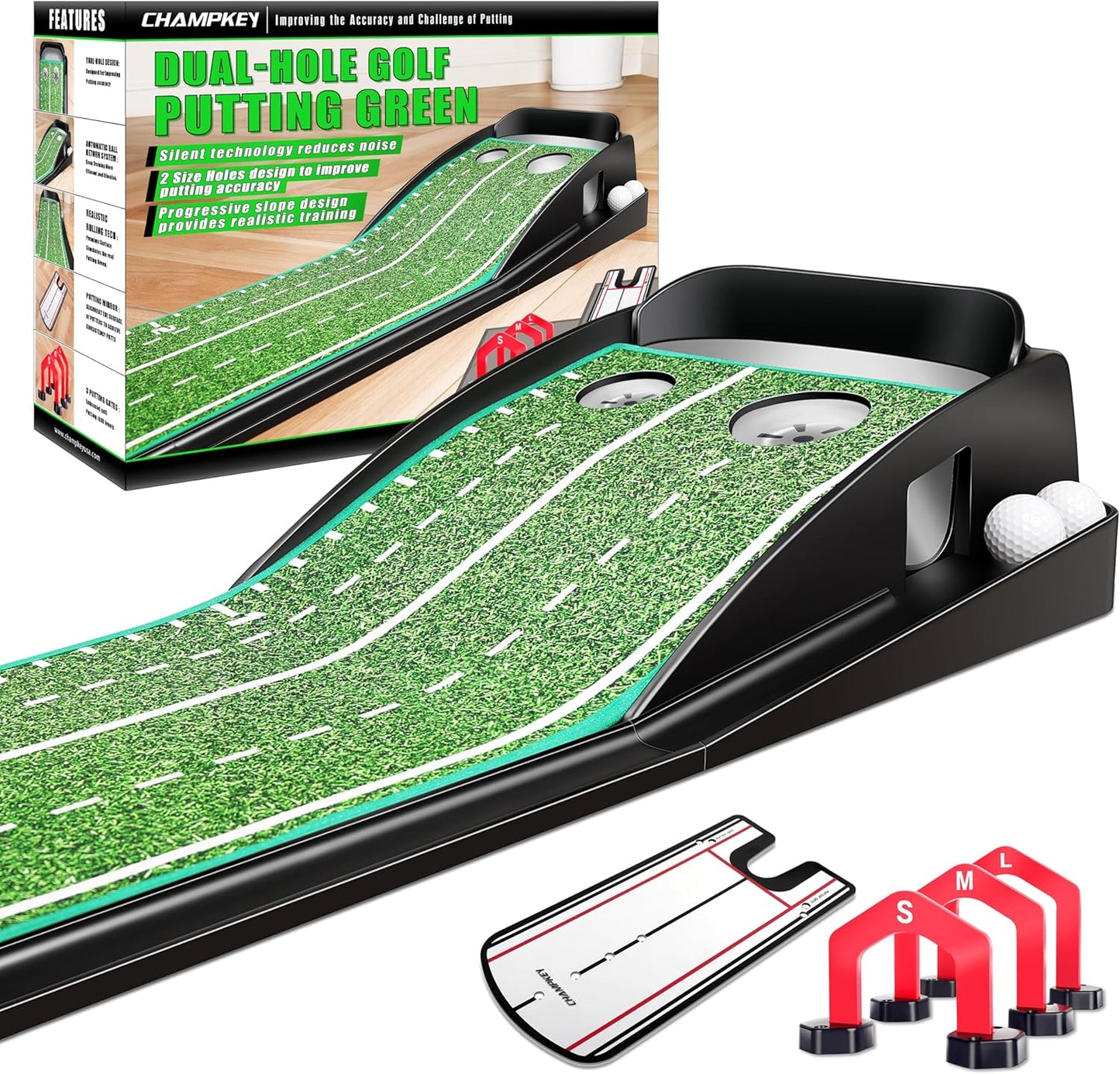 Improve Putting Precision with CHAMPKEY Indoor Putting Green