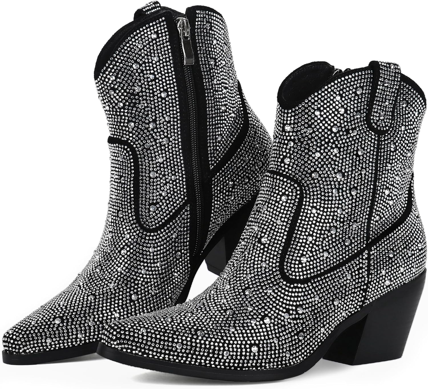 FIFSY Women Rhinestone Cowboy Boots for Stylish Occasions