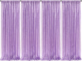 Sparkly Sequin Backdrop Curtain 4PCS 2ft x 8ft Lavender - Photo Booth