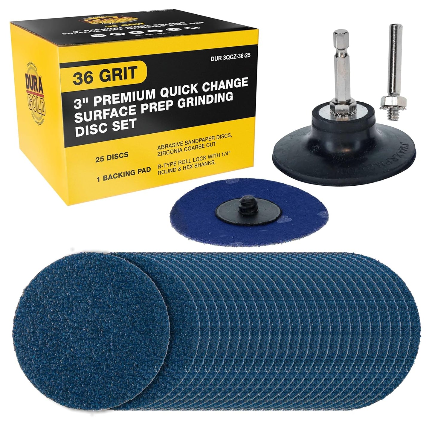Effortlessly Remove Rust with Dura-Gold 36 Grit Zirconia Disc Set