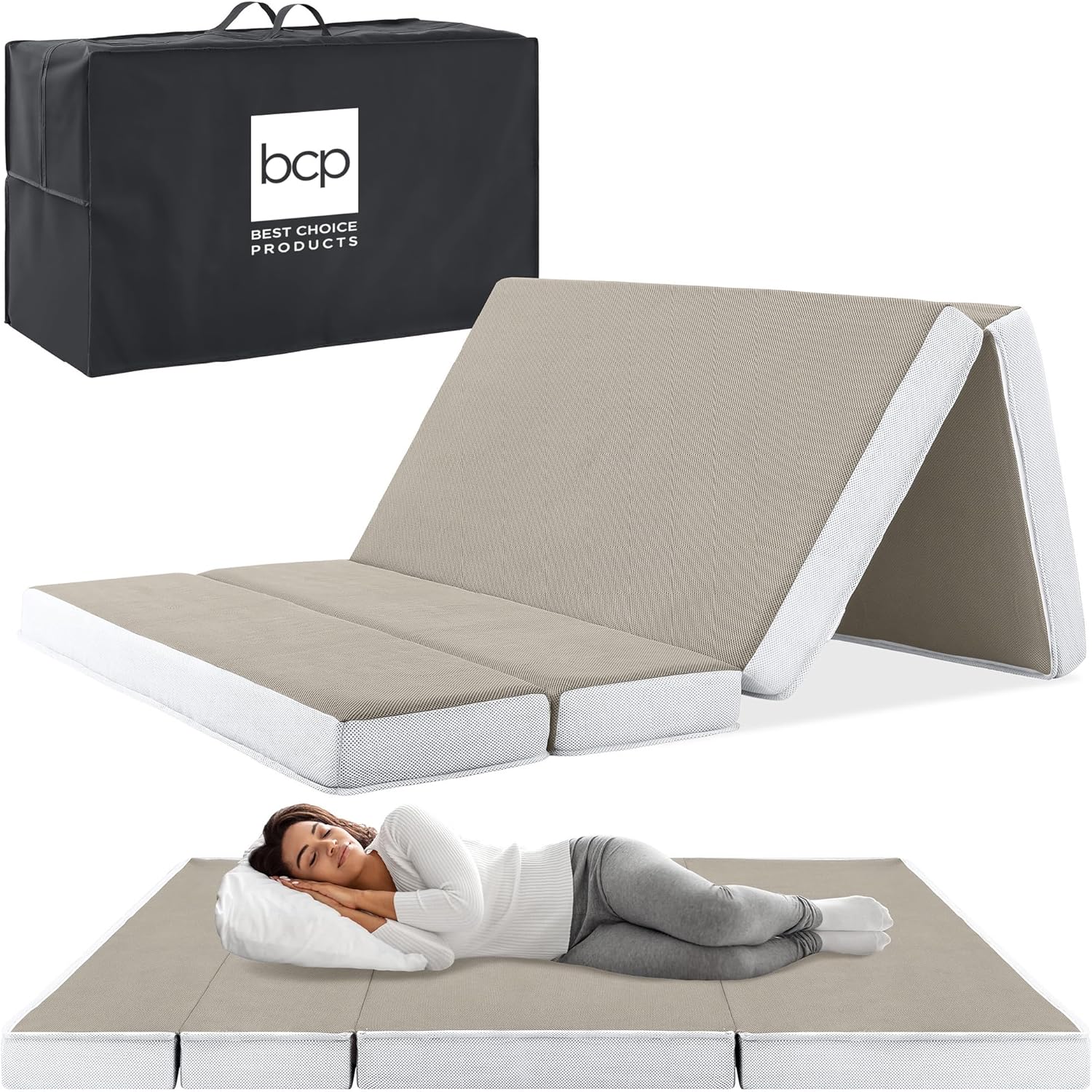 Portable Twin-Size Mattress for Camping and Guest Use