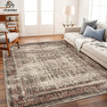 6x9 Washable Area Rug Boho Medallion Distressed - Low Pile, Non-Slip