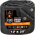 Xpose Safety Heavy Duty Mesh Tarp 12 x 20 - Breathable Protective