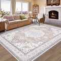 Vintage Living Room Area Rug - 6x9 Soft Non-Slip Boho Design