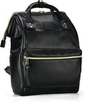 Kah&Kee Leather Backpack Diaper Bag Laptop Travel Bag - Versatile