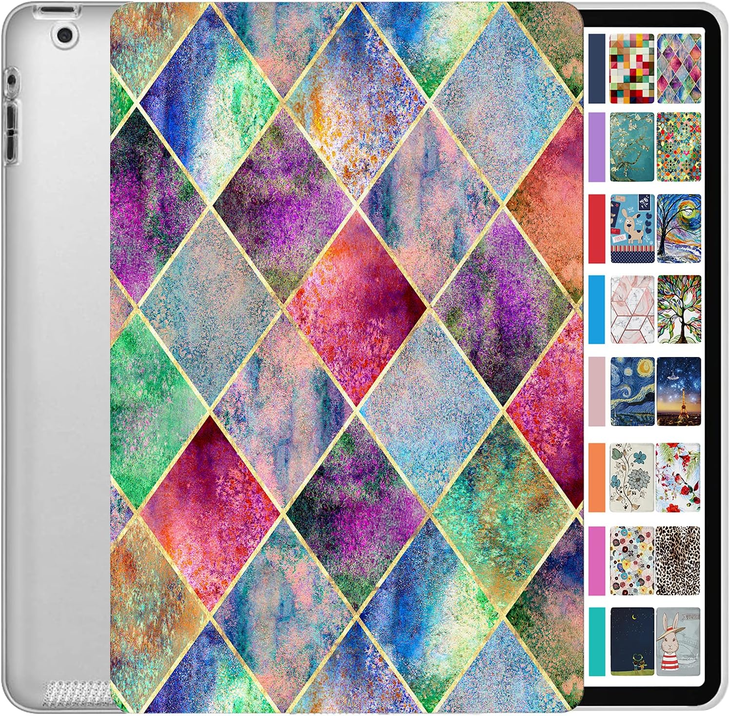 DuraSafe iPad 9.7 inch Case with Diamond Grid Design for Protection
