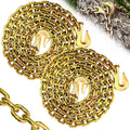 G80 Binder Chain 5/16 in 10 ft Tow Chain 2-Pack - Heavy Duty Tow