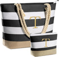 Beach Bags for Women Canvas Tote - Large Personalized Travel Bag