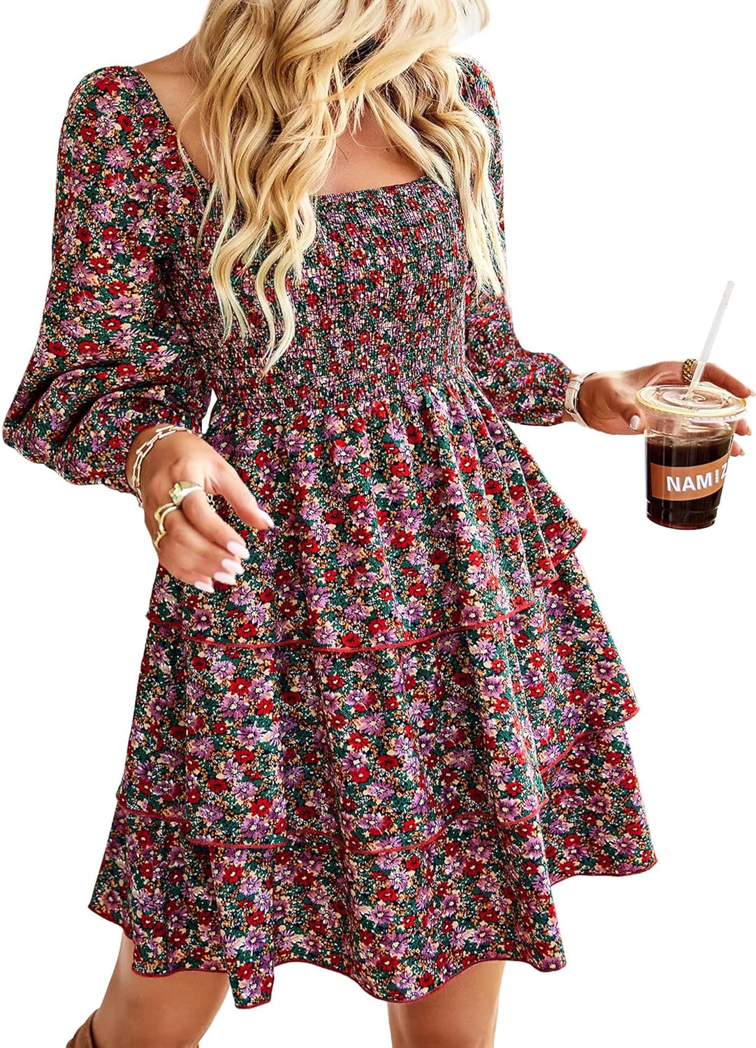 BTFBM Womens Long Sleeve Dress for Fall Weddings and Vacations